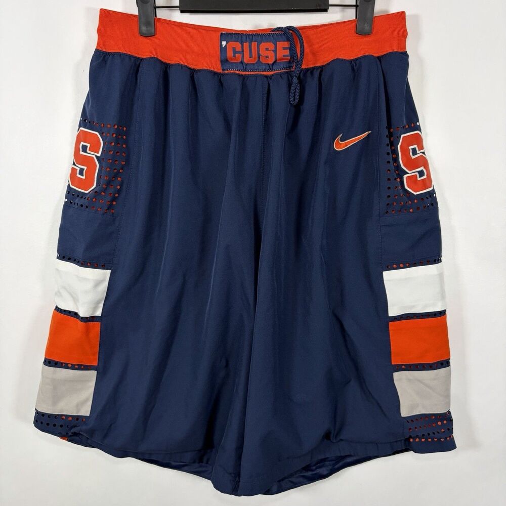 Syracuse Orange Nike Team Basketball Shorts Trunks Mens Size Large Navy 32x12